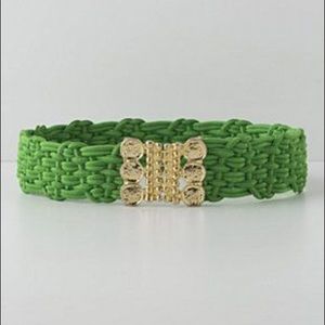 Anthropologie Palm Springs green stretch belt